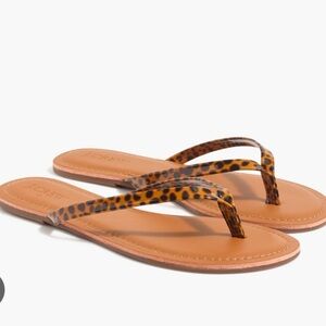 🦋 J Crew Sorrento Tortoise Shell Flip Flops Size 6 🦋